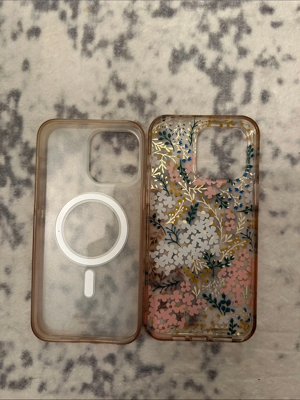 Assorted Floral and Glitter iPhone Cases - Pink, Gold, Clear